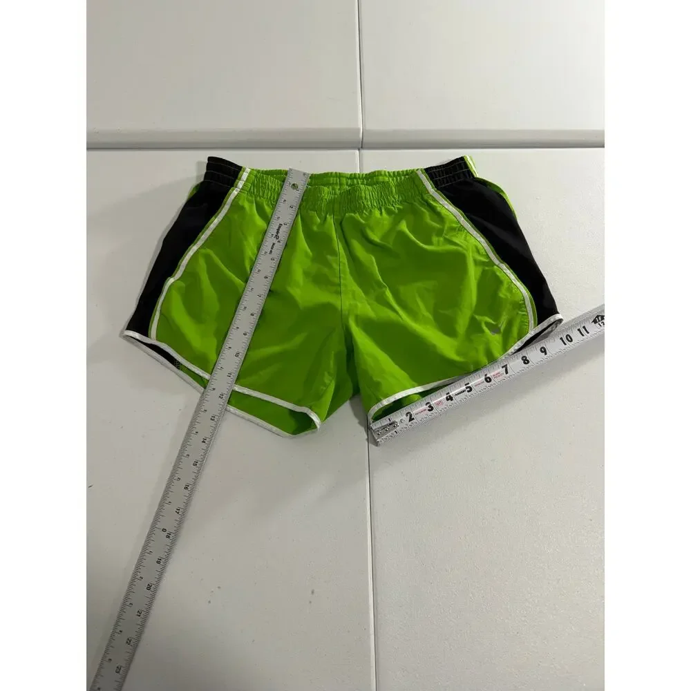 Nike Dri-Fit Women’s Sz S Green Black Running Shorts Tempo Style Lined
